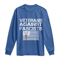 Veterans Against Fascists Long Sleeve Shirt Patriotic Soldier Vintage American Flag Dog Tag - Wonder Print Shop