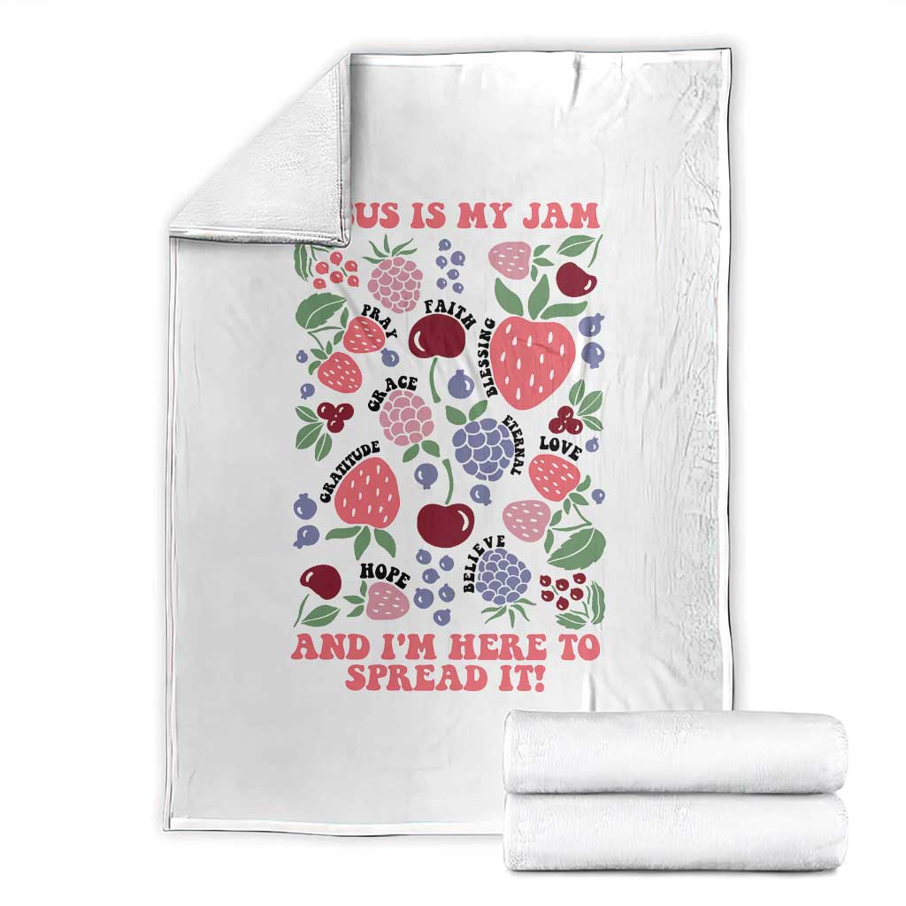 Jesus Is My Jam And I Am Here To Spread It Throw Blanket Christian Faith - Wonder Print Shop