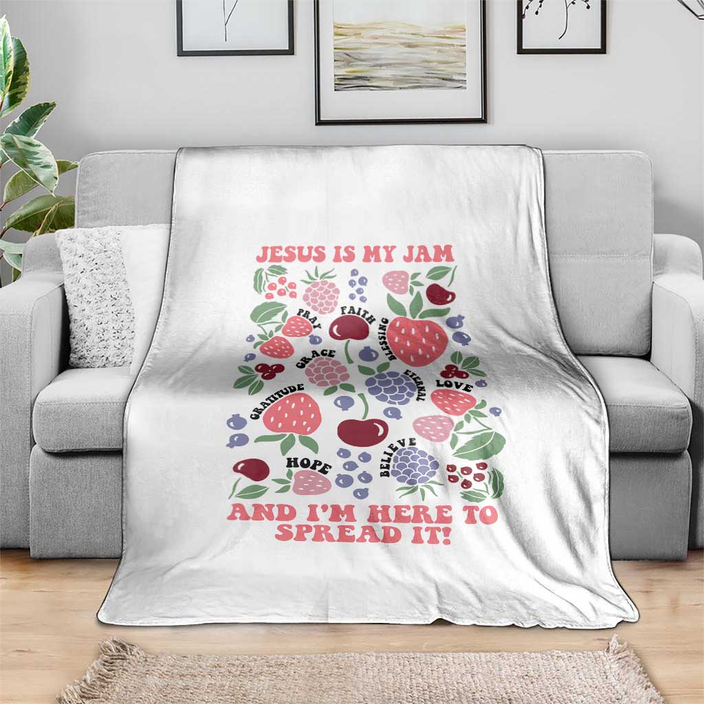 Jesus Is My Jam And I Am Here To Spread It Throw Blanket Christian Faith - Wonder Print Shop