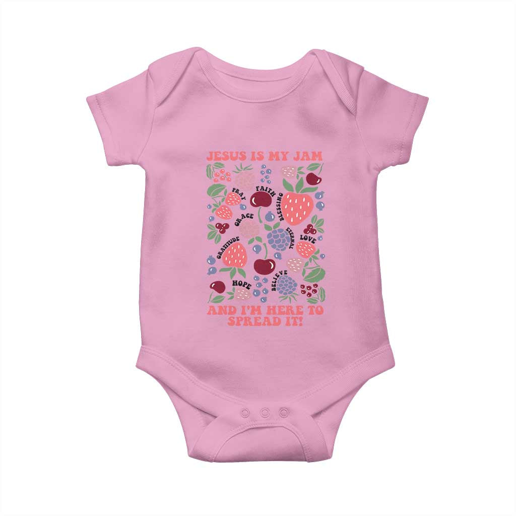 Jesus Is My Jam And I Am Here To Spread It Baby Onesie Christian Faith - Wonder Print Shop