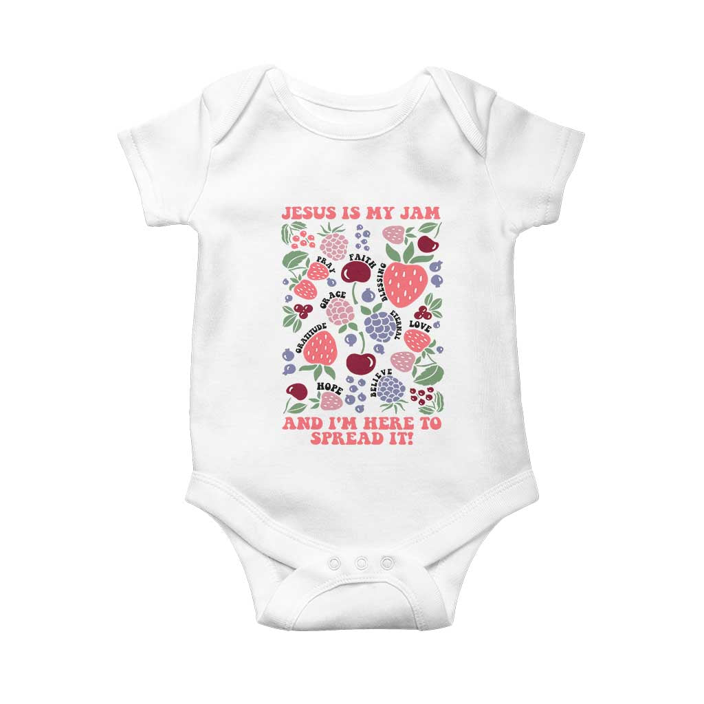 Jesus Is My Jam And I Am Here To Spread It Baby Onesie Christian Faith - Wonder Print Shop
