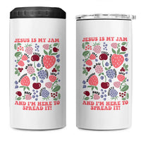 Jesus Is My Jam And I Am Here To Spread It 4 in 1 Can Cooler Tumbler Christian Faith - Wonder Print Shop