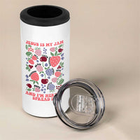 Jesus Is My Jam And I Am Here To Spread It 4 in 1 Can Cooler Tumbler Christian Faith - Wonder Print Shop