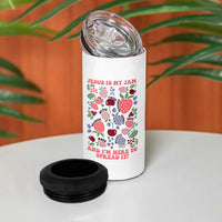 Jesus Is My Jam And I Am Here To Spread It 4 in 1 Can Cooler Tumbler Christian Faith - Wonder Print Shop