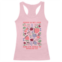 Jesus Is My Jam And I Am Here To Spread It Racerback Tank Top Christian Faith - Wonder Print Shop