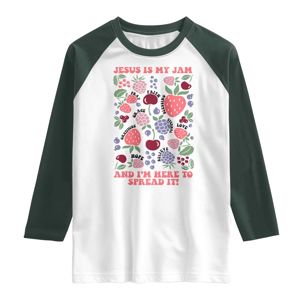 Jesus Is My Jam And I Am Here To Spread It Raglan Shirt Christian Faith - Wonder Print Shop