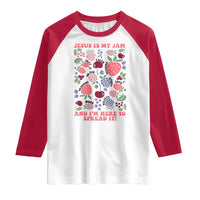 Jesus Is My Jam And I Am Here To Spread It Raglan Shirt Christian Faith - Wonder Print Shop