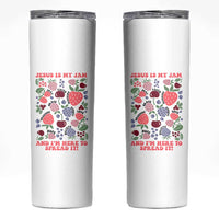 Jesus Is My Jam And I Am Here To Spread It Skinny Tumbler Christian Faith - Wonder Print Shop