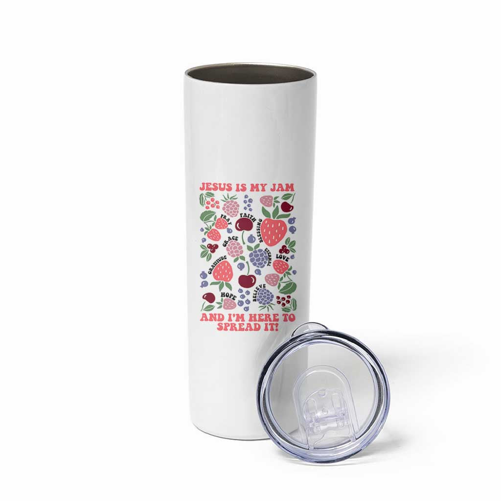 Jesus Is My Jam And I Am Here To Spread It Skinny Tumbler Christian Faith - Wonder Print Shop