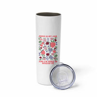 Jesus Is My Jam And I Am Here To Spread It Skinny Tumbler Christian Faith - Wonder Print Shop