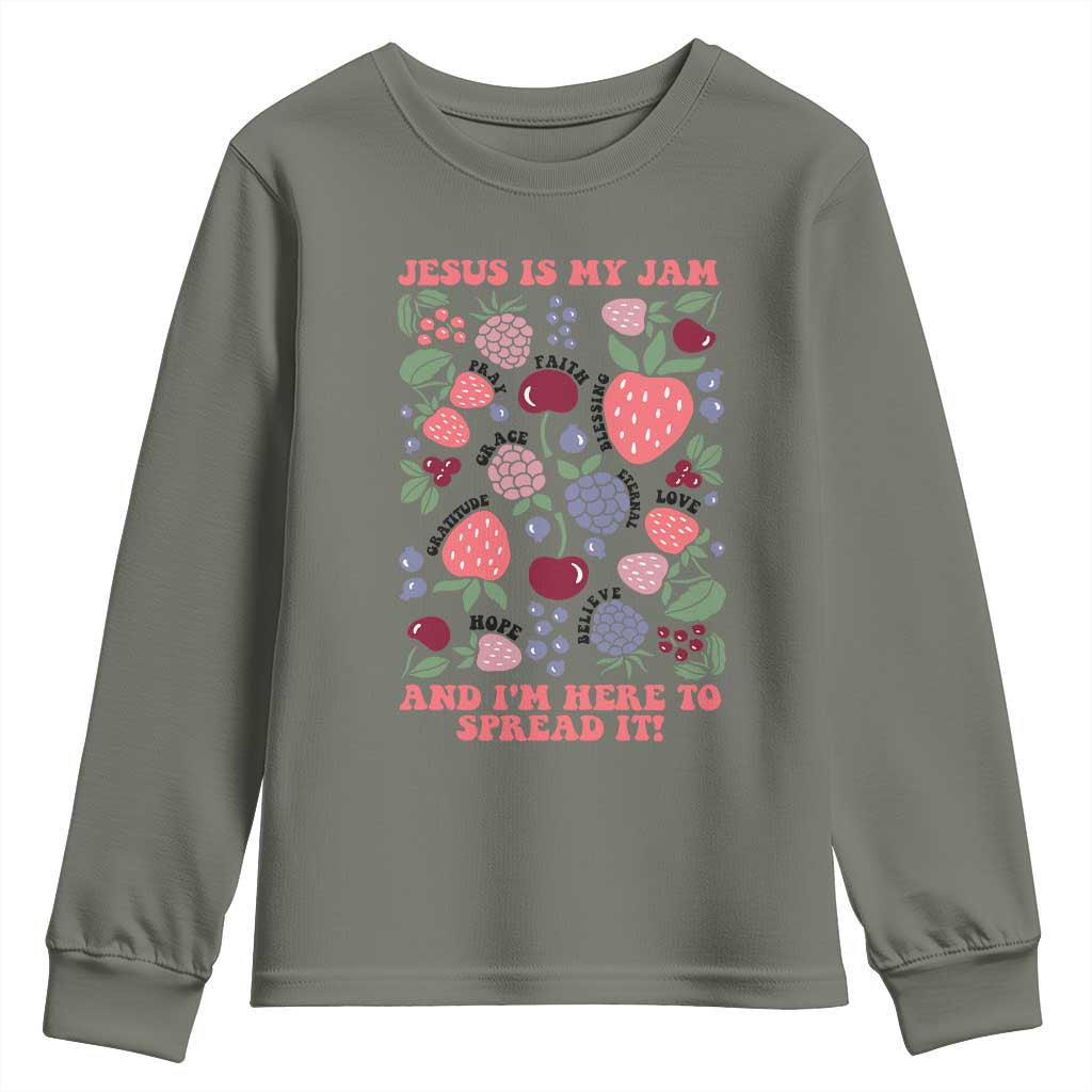 Jesus Is My Jam And I Am Here To Spread It Youth Sweatshirt Christian Faith - Wonder Print Shop