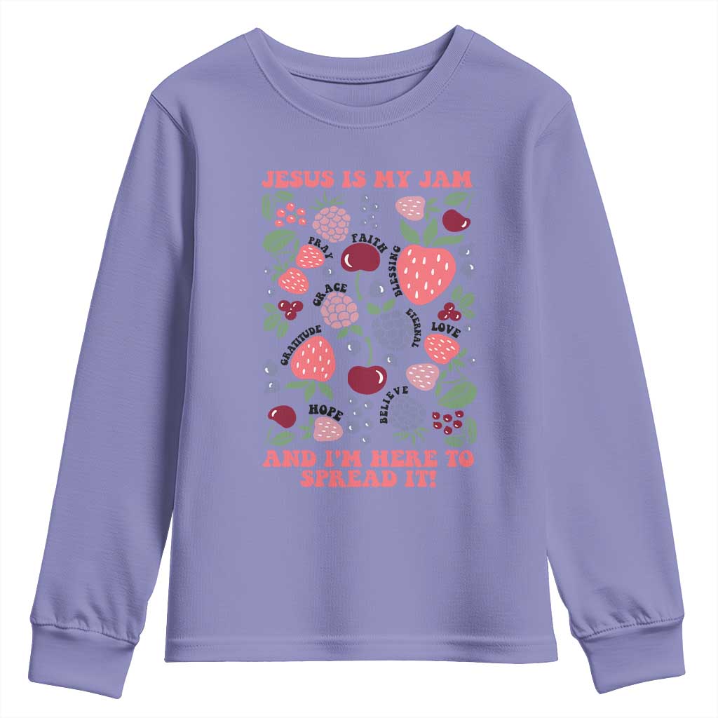 Jesus Is My Jam And I Am Here To Spread It Youth Sweatshirt Christian Faith - Wonder Print Shop