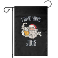 Funny Christmas Beers Couple Garden Flag I Love Your Jugs Santa Beers Drinker - Wonder Print Shop
