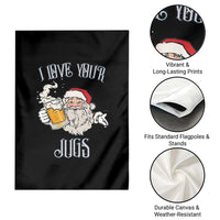 Funny Christmas Beers Couple Garden Flag I Love Your Jugs Santa Beers Drinker - Wonder Print Shop