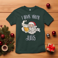 Funny Christmas Beers Couple T Shirt I Love Your Jugs Santa Beers Drinker - Wonder Print Shop