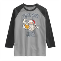 Funny Christmas Beers Couple Raglan Shirt I Love Your Jugs Santa Beers Drinker - Wonder Print Shop