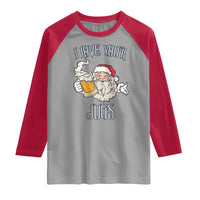 Funny Christmas Beers Couple Raglan Shirt I Love Your Jugs Santa Beers Drinker - Wonder Print Shop