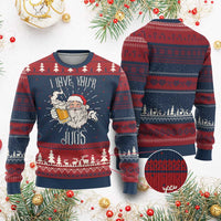Funny Xmas Beers Couple Ugly Christmas Sweater I Love Your Jugs Santa Beers Drinker - Wonder Print Shop