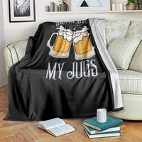 Funny Christmas Beers Couple Throw Blanket Santa Loves My Jugs Beers Drinker - Wonder Print Shop