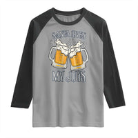 Funny Christmas Beers Couple Raglan Shirt Santa Loves My Jugs Beers Drinker - Wonder Print Shop