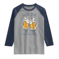 Funny Christmas Beers Couple Raglan Shirt Santa Loves My Jugs Beers Drinker - Wonder Print Shop