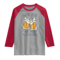 Funny Christmas Beers Couple Raglan Shirt Santa Loves My Jugs Beers Drinker - Wonder Print Shop