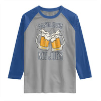 Funny Christmas Beers Couple Raglan Shirt Santa Loves My Jugs Beers Drinker - Wonder Print Shop
