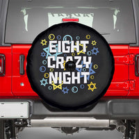 Funny Hanukkah Eight Crazy Night Spare Tire Cover Jewish Hebrew Chanukah David Stars - Wonder Print Shop