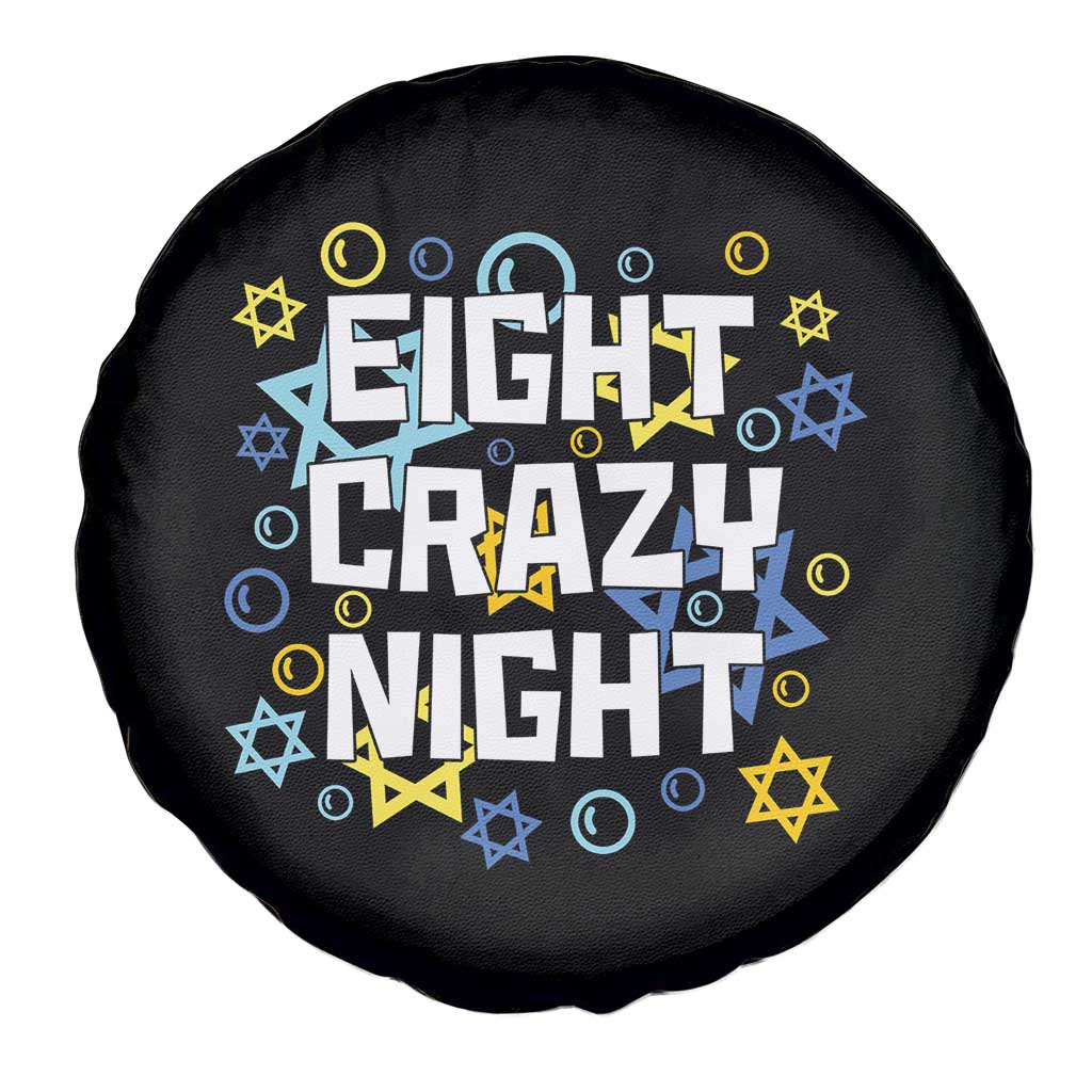 Funny Hanukkah Eight Crazy Night Spare Tire Cover Jewish Hebrew Chanukah David Stars - Wonder Print Shop