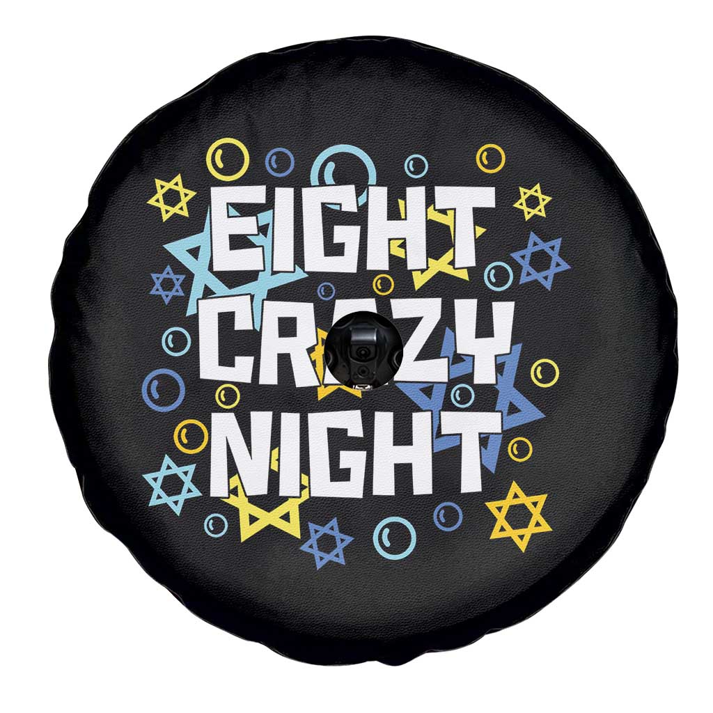 Funny Hanukkah Eight Crazy Night Spare Tire Cover Jewish Hebrew Chanukah David Stars - Wonder Print Shop