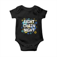 Funny Hanukkah Eight Crazy Night Baby Onesie Jewish Hebrew Chanukah David Stars - Wonder Print Shop