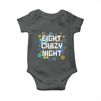 Funny Hanukkah Eight Crazy Night Baby Onesie Jewish Hebrew Chanukah David Stars - Wonder Print Shop