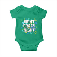 Funny Hanukkah Eight Crazy Night Baby Onesie Jewish Hebrew Chanukah David Stars - Wonder Print Shop