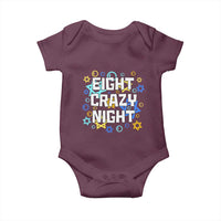 Funny Hanukkah Eight Crazy Night Baby Onesie Jewish Hebrew Chanukah David Stars - Wonder Print Shop