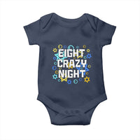Funny Hanukkah Eight Crazy Night Baby Onesie Jewish Hebrew Chanukah David Stars - Wonder Print Shop
