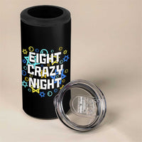 Funny Hanukkah Eight Crazy Night 4 in 1 Can Cooler Tumbler Jewish Hebrew Chanukah David Stars - Wonder Print Shop