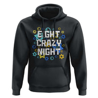 Funny Hanukkah Eight Crazy Night Hoodie Jewish Hebrew Chanukah David Stars - Wonder Print Shop