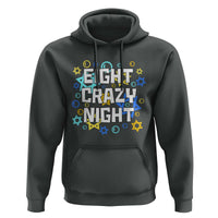 Funny Hanukkah Eight Crazy Night Hoodie Jewish Hebrew Chanukah David Stars - Wonder Print Shop