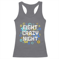 Funny Hanukkah Eight Crazy Night Racerback Tank Top Jewish Hebrew Chanukah David Stars - Wonder Print Shop