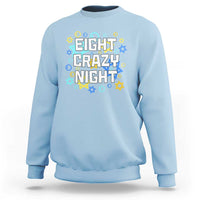Funny Hanukkah Eight Crazy Night Sweatshirt Jewish Hebrew Chanukah David Stars - Wonder Print Shop