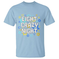 Funny Hanukkah Eight Crazy Night T Shirt Jewish Hebrew Chanukah David Stars - Wonder Print Shop