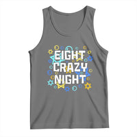 Funny Hanukkah Eight Crazy Night Tank Top Jewish Hebrew Chanukah David Stars - Wonder Print Shop