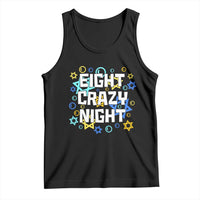 Funny Hanukkah Eight Crazy Night Tank Top Jewish Hebrew Chanukah David Stars - Wonder Print Shop
