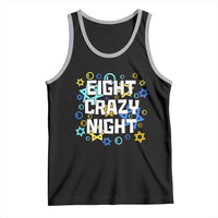 Funny Hanukkah Eight Crazy Night Tank Top Jewish Hebrew Chanukah David Stars - Wonder Print Shop