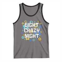 Funny Hanukkah Eight Crazy Night Tank Top Jewish Hebrew Chanukah David Stars - Wonder Print Shop