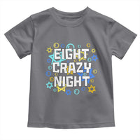 Funny Hanukkah Eight Crazy Night Toddler T Shirt Jewish Hebrew Chanukah David Stars - Wonder Print Shop