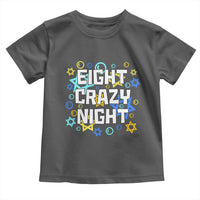 Funny Hanukkah Eight Crazy Night Toddler T Shirt Jewish Hebrew Chanukah David Stars - Wonder Print Shop