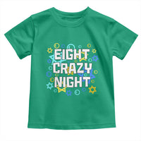 Funny Hanukkah Eight Crazy Night Toddler T Shirt Jewish Hebrew Chanukah David Stars - Wonder Print Shop