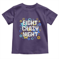 Funny Hanukkah Eight Crazy Night Toddler T Shirt Jewish Hebrew Chanukah David Stars - Wonder Print Shop