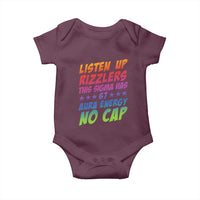 Funny Listen Up Rizzlers This Sigma Has 67 Aura Energy No Cap Baby Onesie - Wonder Print Shop